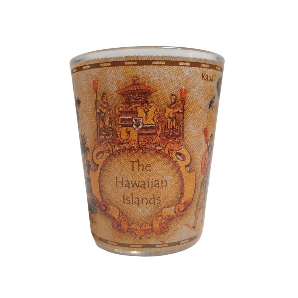 Vintage Hawaiian Islands Souvenir Shot Glass Settlers Bar Collection Drinking